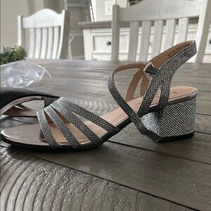Kim Rogers Silver Strappy Sandals